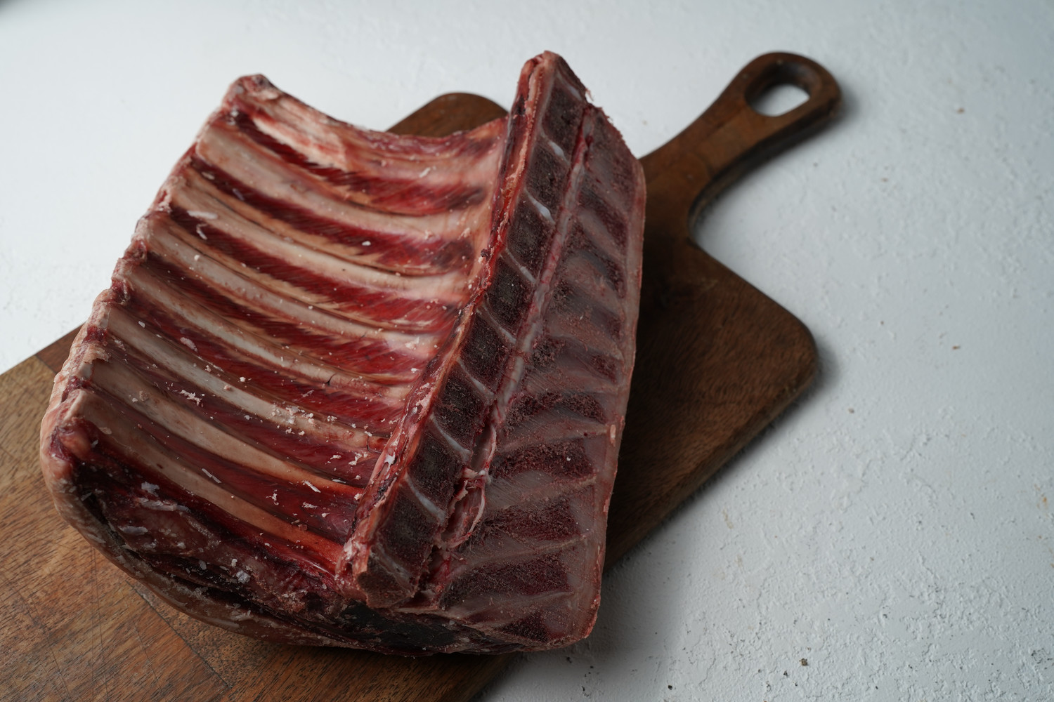 Dry Aged Hotel Rack Long Bone, Halal, 100% Natural Fed