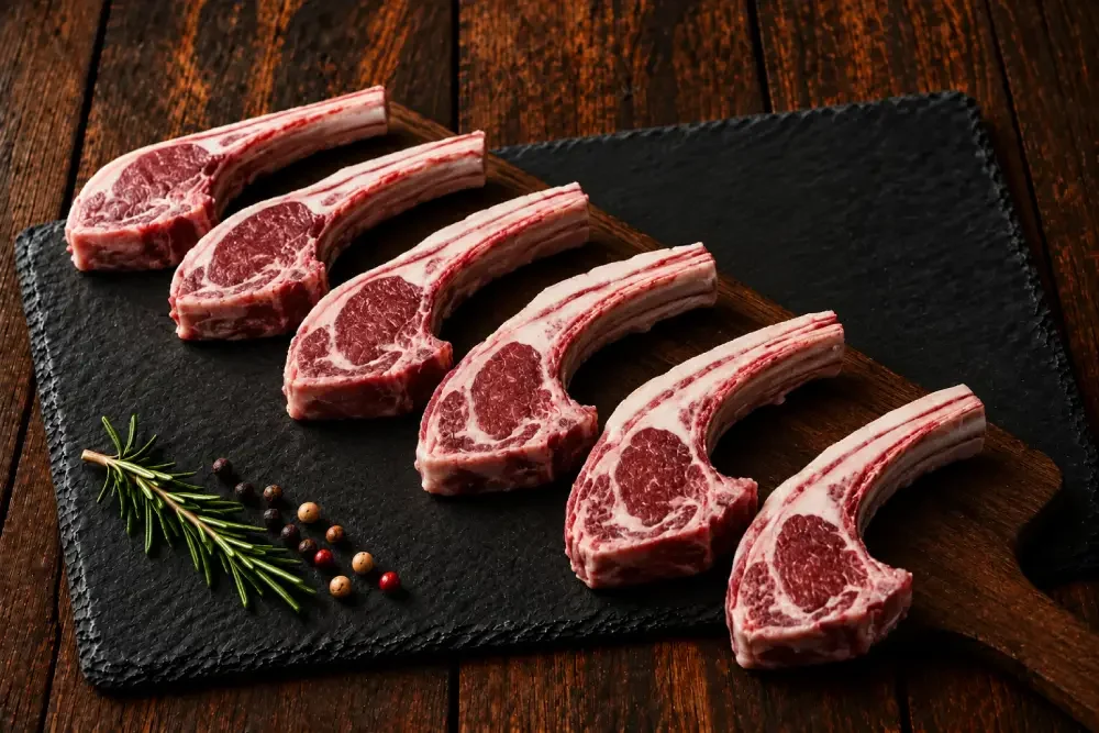 Dry Aged Hotel Rack Long Bone, Halal, 100% Natural Fed - Image 3